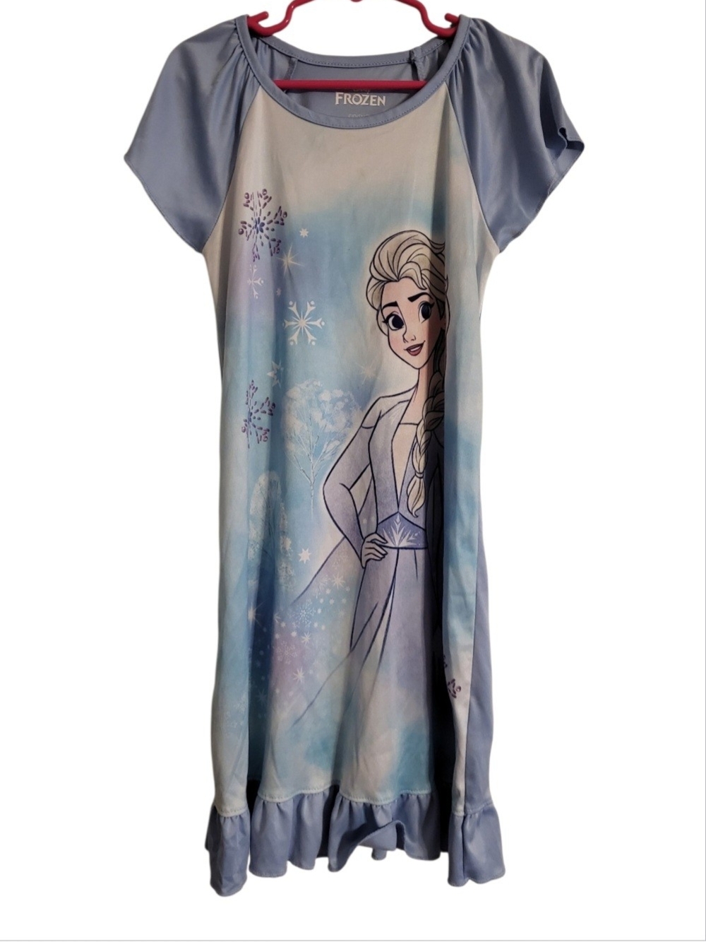 Disney Frozen Elsa Light Blue and White Girls' Nightgown